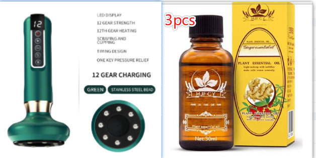 Rechargeable massage cupping tool