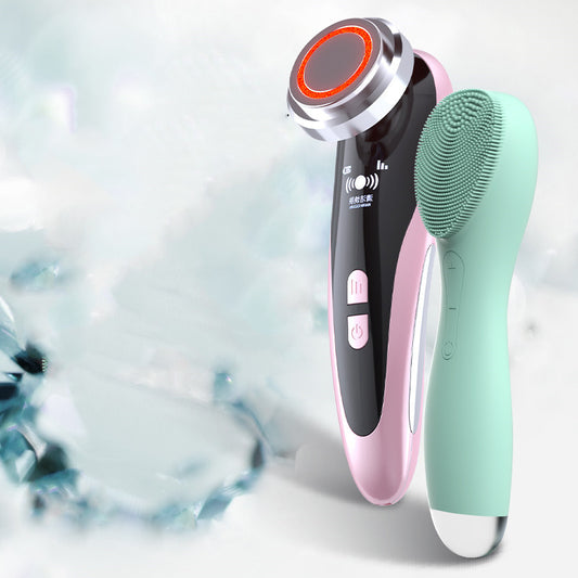 Pink and mint facial tools